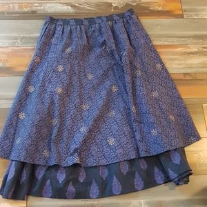 Boho Style cotton layered skirt